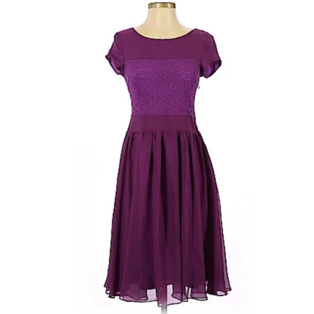 Mikarose Purple Lace Isabel Dress